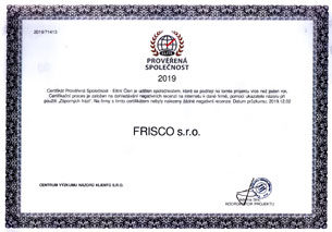 Certifikát Prověřená společnost